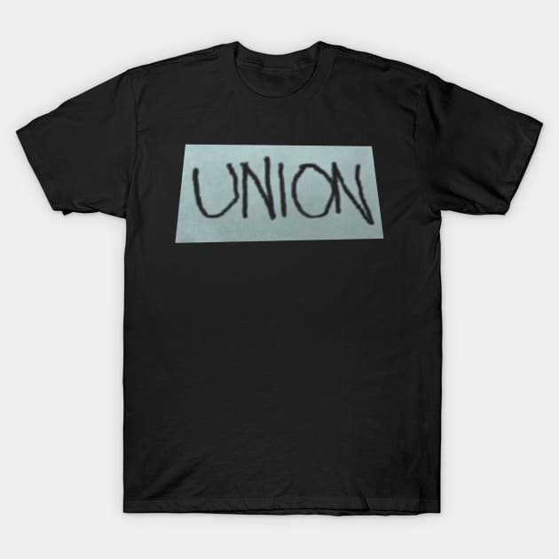 union - blue-grey T-Shirt by BrownWoodRobot